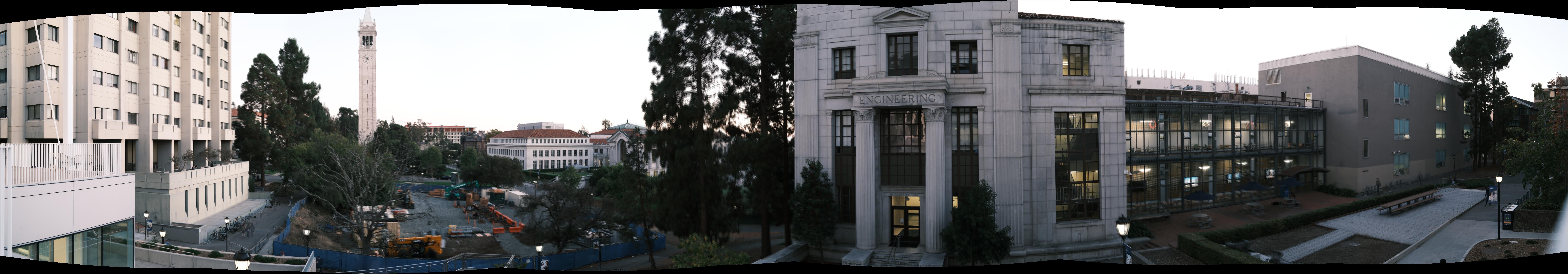 Cylindrical Campus Scenery Mosaic