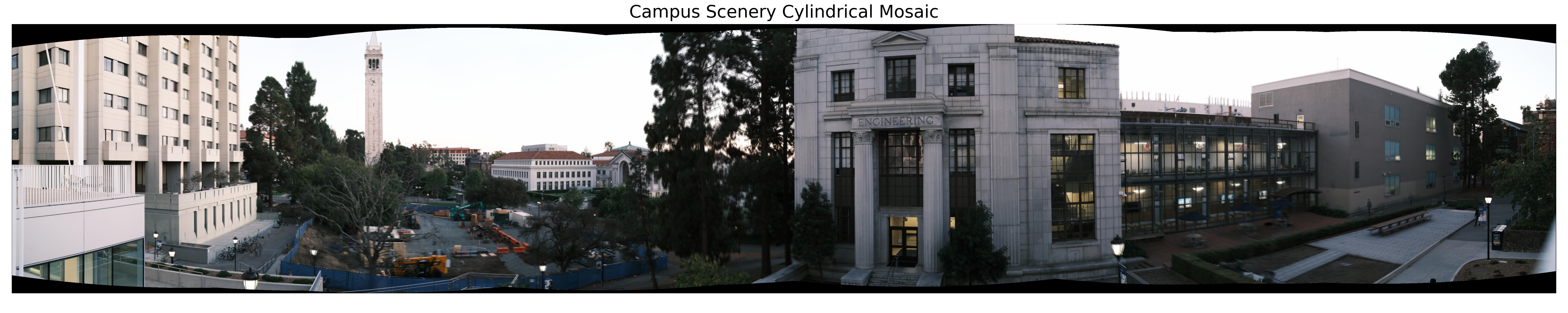 Campus Scenery Cylindrical Mosaic